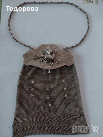 Сребърна дамска чантичка(уникат-сребро 800 проба), 1 800 лв, снимка 13 - Колекции - 52164892