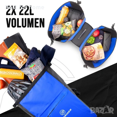 Комплект от 2 велосипедни чанти за багажник Forrider, водоустойчиви, снимка 5 - Аксесоари за велосипеди - 53838565