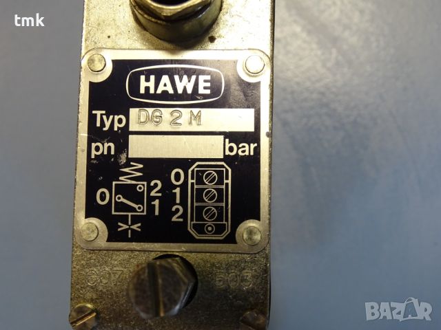 Пресостат хидравличен HAWE DG2M hydraulic pressure switch, снимка 5 - Резервни части за машини - 45338782