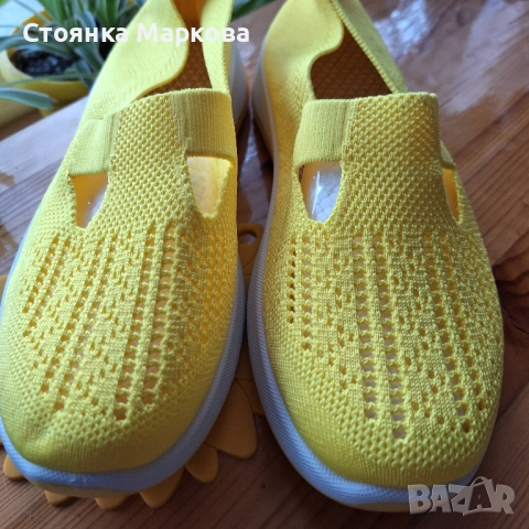 Нови дишащи обувки в жълто, снимка 3 - Дамски ежедневни обувки - 52562659