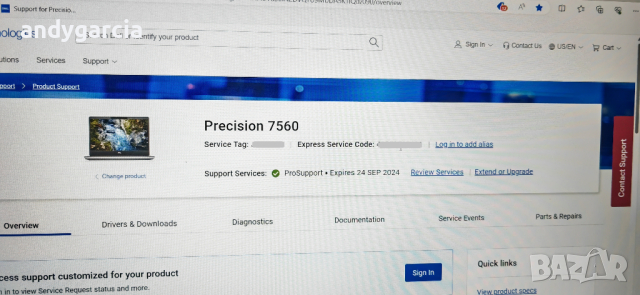 Dell Precision 7560/Core i7-11850/32GB RAM/512GB SSD NVME/NVidia Quadro T1200 4GB/15.6 Full HD IPS , снимка 4 - Лаптопи за работа - 43425989