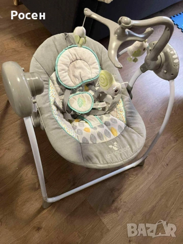 CANGAROO Електрическа люлка BABY SWING СИВ
