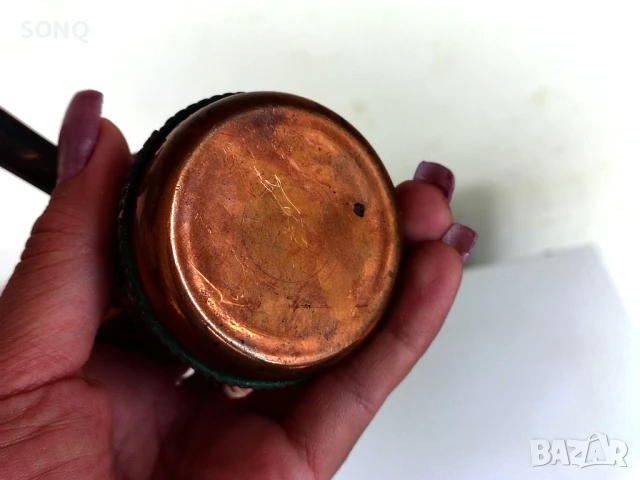 Прекрасно Старо Арменско Релефно Медно Джезве , снимка 5 - Антикварни и старинни предмети - 51141317