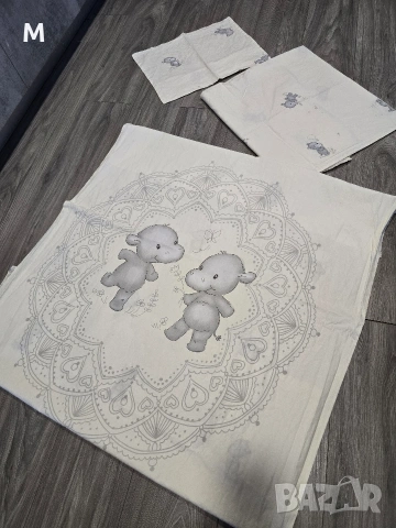 Голям ЛОТ от 4 комплекта за легло за матрак - 60/120 + 2бр чаршафа с ластик + подарък - бяла калъфка, снимка 8 - Спално бельо и завивки - 53266217