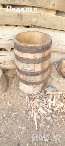 Стара дъбова каца,буре,саксия, снимка 5 - Други ценни предмети - 51634217