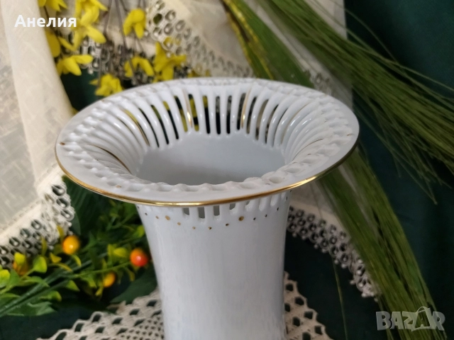  Ваза с ажур, снимка 2 - Вази - 52620865