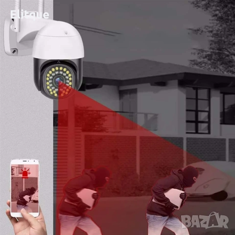 Z59 Куполна безжична камера TUYA - 36LED - 3MP, снимка 3 - Друга електроника - 53127640