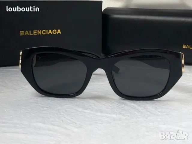 Balenciaga дамски слънчеви очила котка котешки очи черни бели зелени, снимка 12 - Слънчеви и диоптрични очила - 46947678