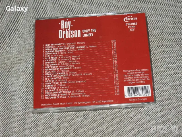 Roy Orbison – Only The Lonely, снимка 3 - CD дискове - 48948824