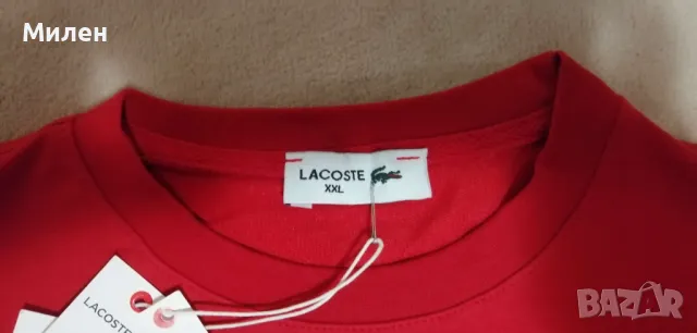 Мъжка блуза с дълъг ръкав Нова –  LACOSTE - 100% памук XLL, снимка 3 - Блузи - 49091299