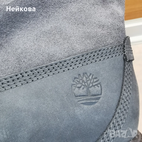 Дамски ботуши Timberland Jayne Waterproof Fleece Fold-Down, тъмносиви 37 , снимка 6 - Дамски ботуши - 52478187