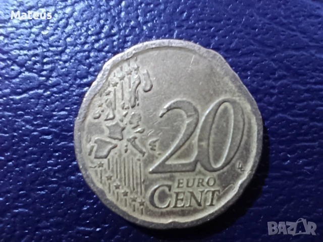 20 Евроцента 1999 Испания с дефект