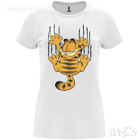 Нова дамска тениска с Гарфилд, снимка 4 - Тениски - 46769902