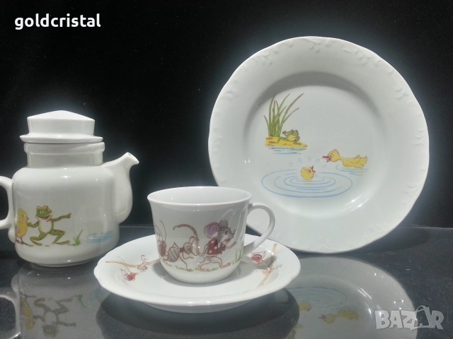 Стар български порцелан детски комплект , снимка 10 - Антикварни и старинни предмети - 19013515