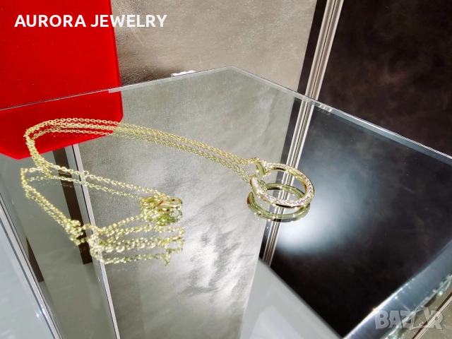 CARTIER Nail Juste un Clou Gold Paved Diamonds Дамско Колие Пирон, снимка 3 - Колиета, медальони, синджири - 52916829