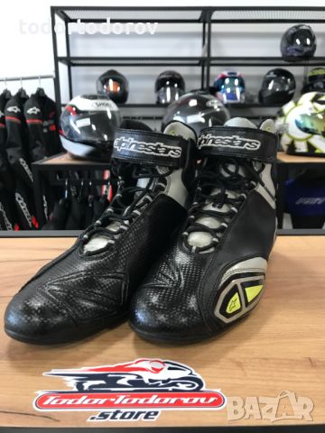 Мото боти ALPINESTARS FASTER 2,42, като нови,протектори,оригинални, снимка 1 - Аксесоари и консумативи - 45926144