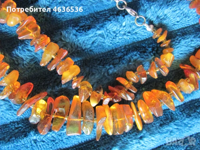 Дамско колие естествен балтийски кехлибар, 48см., снимка 7 - Колиета, медальони, синджири - 53466982