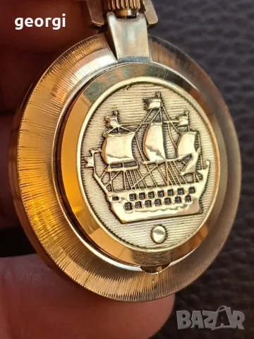 руски позлатен джобен часовник Ракета , снимка 5 - Мъжки - 49853877