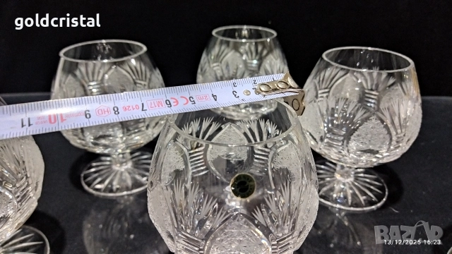 кристални чаши за коняк , снимка 5 - Антикварни и старинни предмети - 52776712