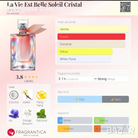 Парфюм La Vie Est Belle Soleil Cristal, снимка 7 - Дамски парфюми - 52793814