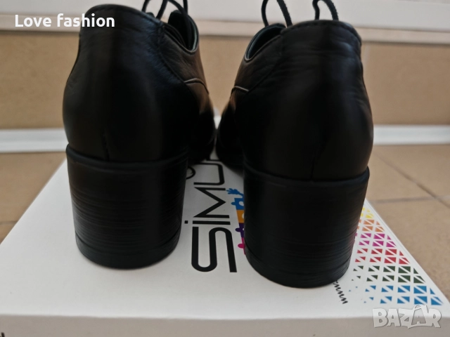 Черни Оксфорд класически обувки от естествена кожа , снимка 7 - Дамски ежедневни обувки - 52538157