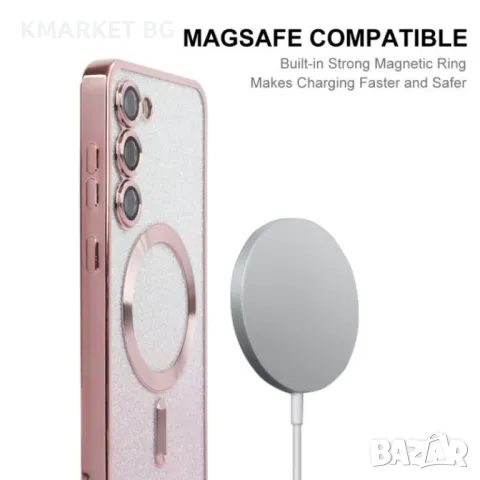 Samsung Galaxy S25+ 5G ENKAY Glitter Plated/ MagSafe TPU Удароустойчив Калъф и Протектор, снимка 7 - Калъфи, кейсове - 49124467