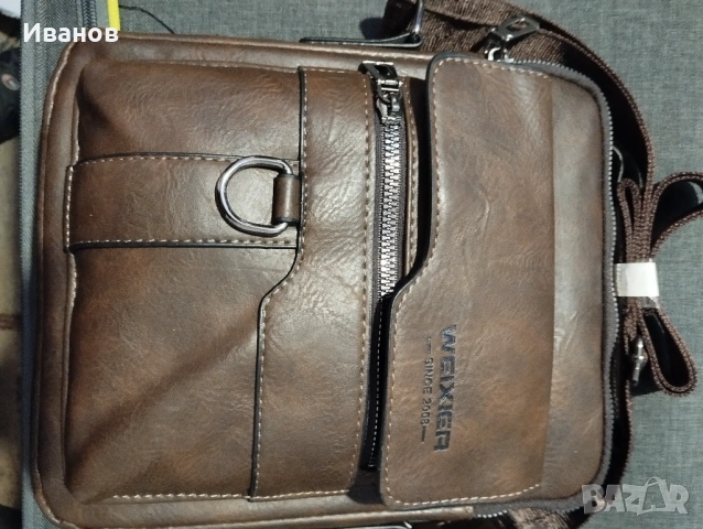 Мъжка чанта, кафява, цена 7 евро, снимка 4 - Чанти - 54039696