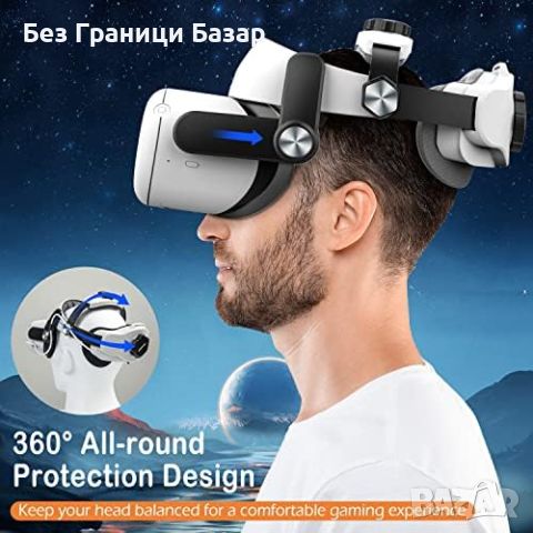 Нова Лента за глава AMLINK SQ2 Pro 5300mAh за Oculus Quest 2 игри геймър, снимка 2 - Друга електроника - 45317229