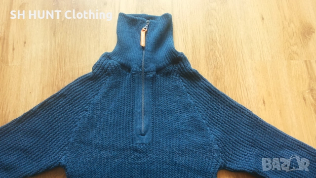 LANULLVA Hustadvika 2.0 Wool Sweater Half Zip Arctic Blue 100% Merino Wool разм L термо блуза - 2213, снимка 4 - Екипировка - 53612229