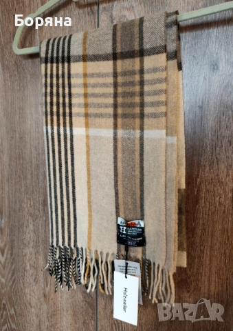 Нов дамски шал от камилска вълна и кашмир в стил Burberry, снимка 11 - Шалове - 53724748