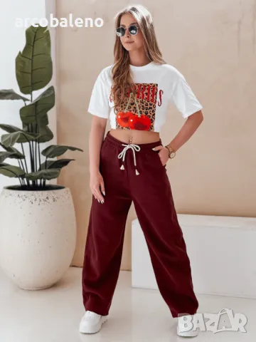 Дамски спортен панталон с широки крачоли, 3цвята , снимка 6 - Спортни екипи - 49610200