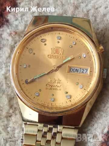 Колекционерски часовник мъжки ORIENT CRISTAL работи перфектно състояние за КОЛЕКЦИЯ 51546, снимка 16 - Мъжки - 52377715