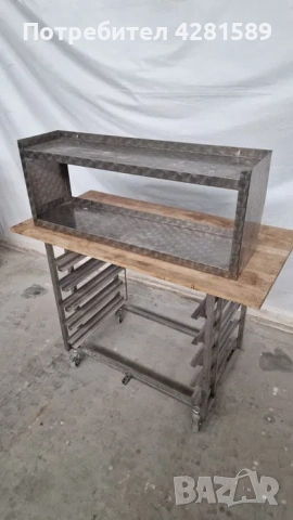 Рафт / полица за стена изцяло от неръждаема стомана, снимка 3 - Други машини и части - 53655920