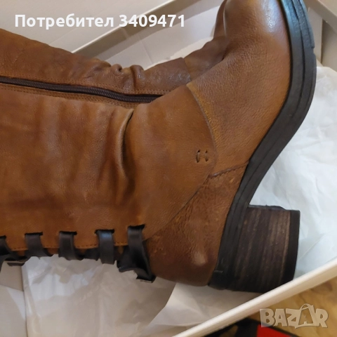 Уникален модел ботуши от естествена кожа , снимка 9 - Дамски ботуши - 52259320