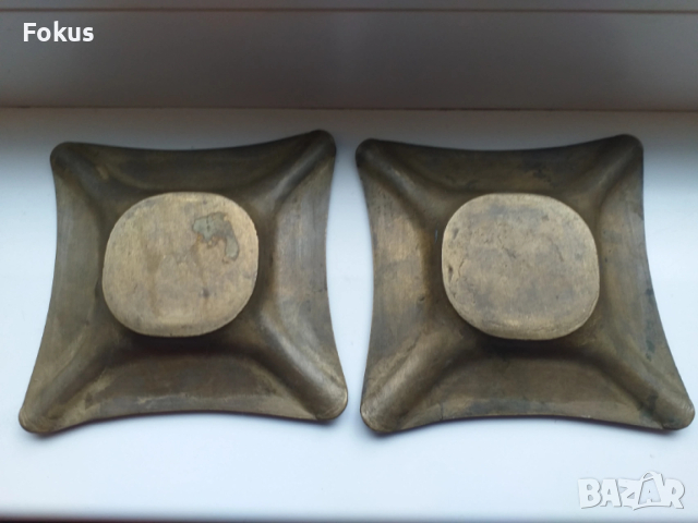 Лот пепелници бронз 2 броя, снимка 4 - Антикварни и старинни предмети - 53499139