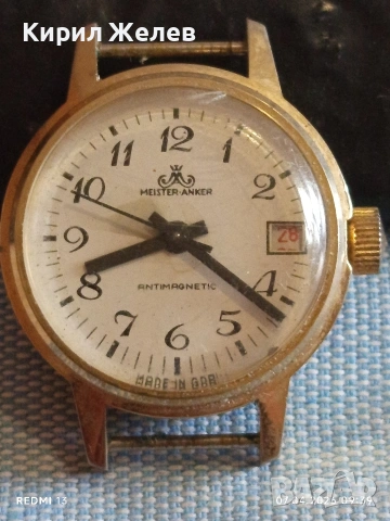 Стар механичен часовник MAISTER ANKLE ANTI-MAGNETIC MADE in DDR за КОЛЕКЦИЯ 54237, снимка 7 - Антикварни и старинни предмети - 54118314