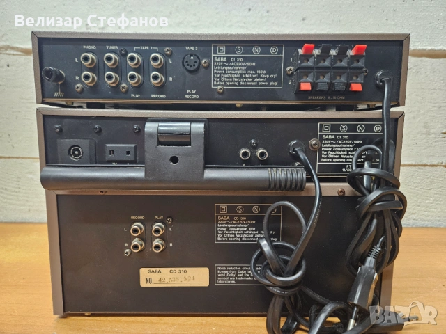 SABA CI 310 / CT 310 / CD 310 ретро  мини Hi-Fii аудио сет , снимка 7 - Аудиосистеми - 53940896