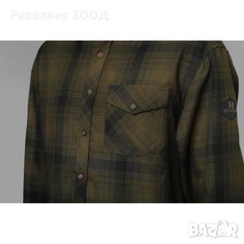 Мъжка риза Harkila - Driven Hunt flannel в цвят Olive green check, снимка 3 - Екипировка - 45337697