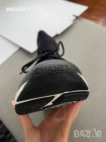 Черни маратонки сиви Шанел Chanel , снимка 8 - Маратонки - 45783007
