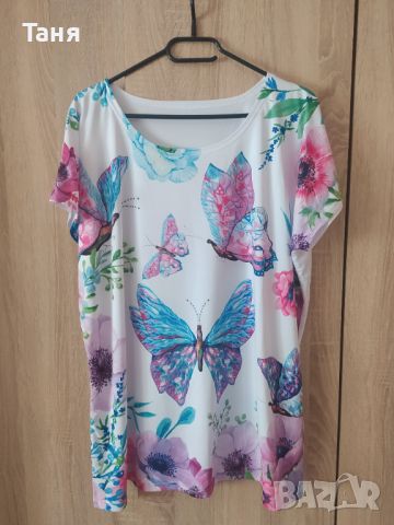 Нова Дамска блуза, къс ръкав, снимка 2 - Тениски - 45314992