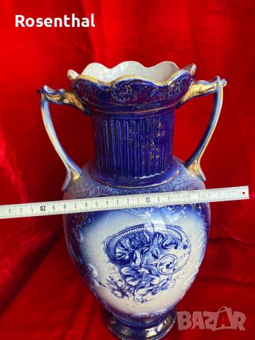 Голяма Стара английска ваза, снимка 6 - Антикварни и старинни предмети - 45924822