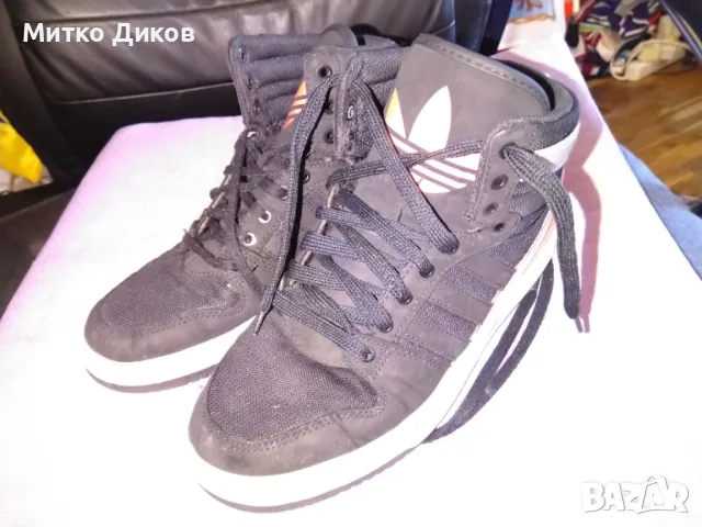 	Adidas женски високи маркови маратонки естествена кожа US 5.5 UK 5 стелка 240мм №38 отлични, снимка 3 - Маратонки - 50303710