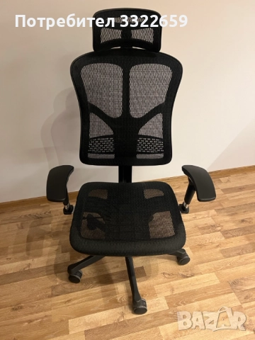 Ергономичен стол RFG TECH@SMART, Multi-function, до 250 kg, черен