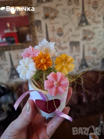 Малки подаръчета за цветница., снимка 8 - Изкуствени цветя - 39967567