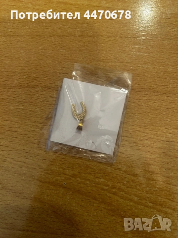 Златно подкова висулка, снимка 4 - Колиета, медальони, синджири - 53414136