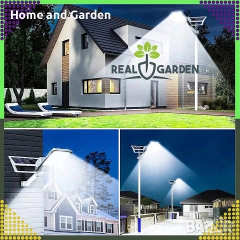 Мощна соларна улична лампа IP67 с дистанционно и стойка – 200W / 300W, снимка 6 - Соларни лампи - 53935012