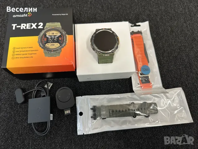 Amazfit T-Rex 2 Smart Watch - Wild Green, снимка 10 - Смарт гривни - 48974553