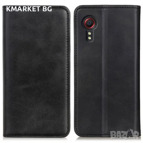 Samsung Galaxy Xcover7 Split Leather /Wallet Кожен Калъф и Протектор, снимка 4 - Калъфи, кейсове - 47878650