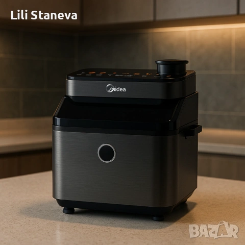 Midea DualTaste Air Fryer MF-CY75C2 – 7L капацитет, JuicyLock технология. , снимка 5 - Фритюрници - 53013171