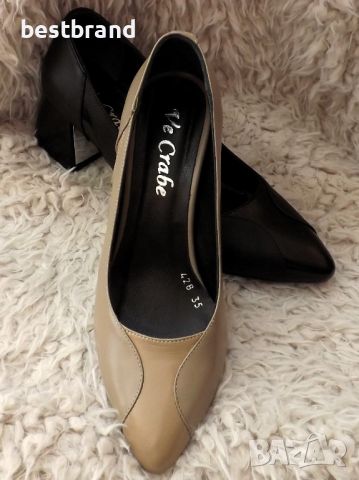Дамски обувки от естествена кожа на ток , код 578/110, снимка 3 - Дамски елегантни обувки - 46407034